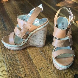 Size 5.5 Guess wedge heels